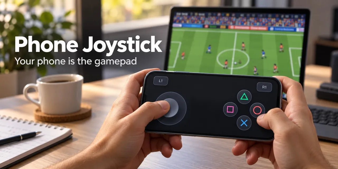 Portada de phone-joystick en GitHub